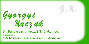 gyorgyi maczak business card